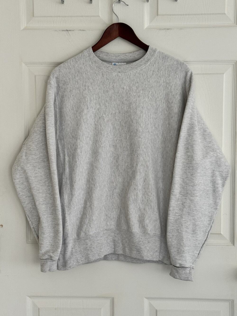 Unisex 90s Champion Grey Reverse Weave Crewneck Sweatshirt Size Medium